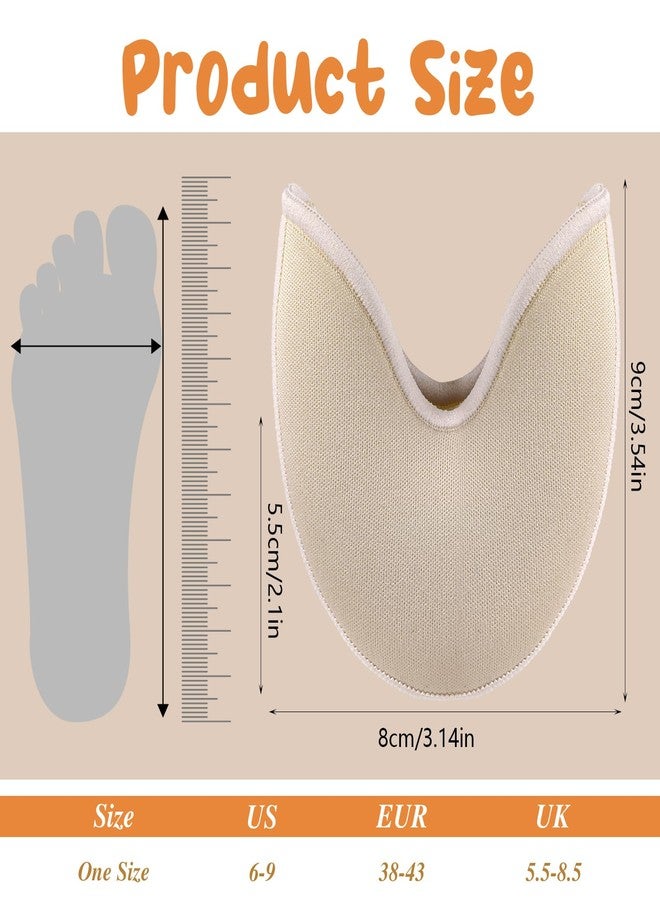 Sibba Toe Pouches Pads 2 Pcs Ballet Dance Pointe Pads Shoe Socks Knitted Fabric Toe Cap Cover Wrapped Protector Cushion Women Ball-of-Foot Cushions Anti-Slip Toe Half Socks Insoles - Image 2